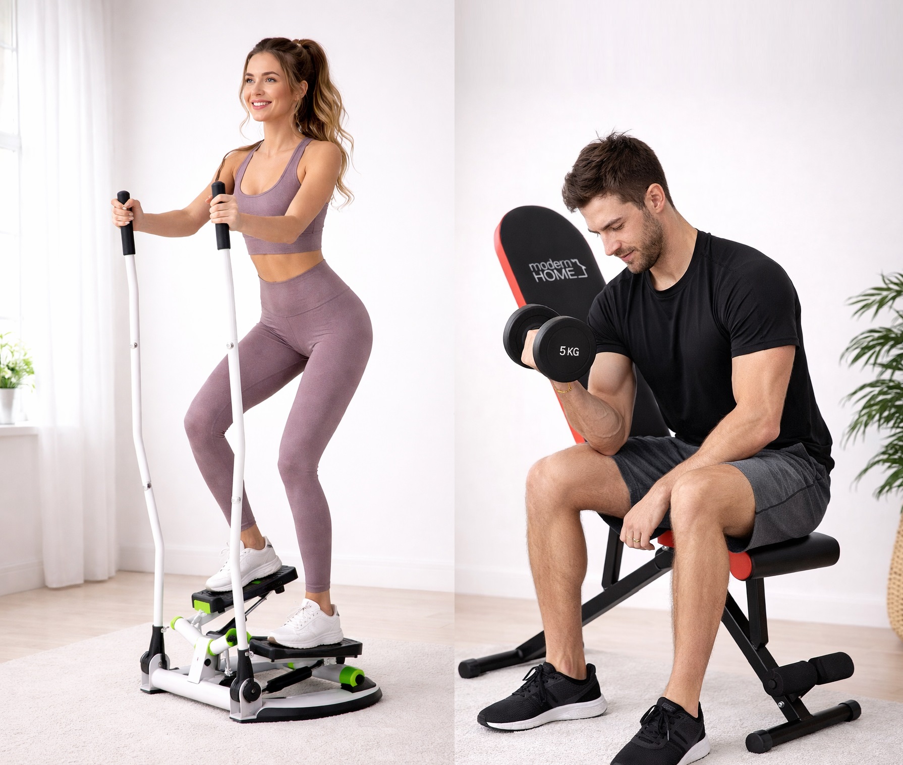 Lavička + otočný stepper - VALENTÍN 3